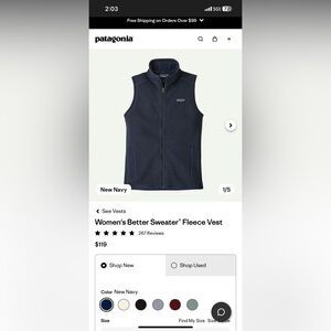 Patagonia men’s Fleece Vest